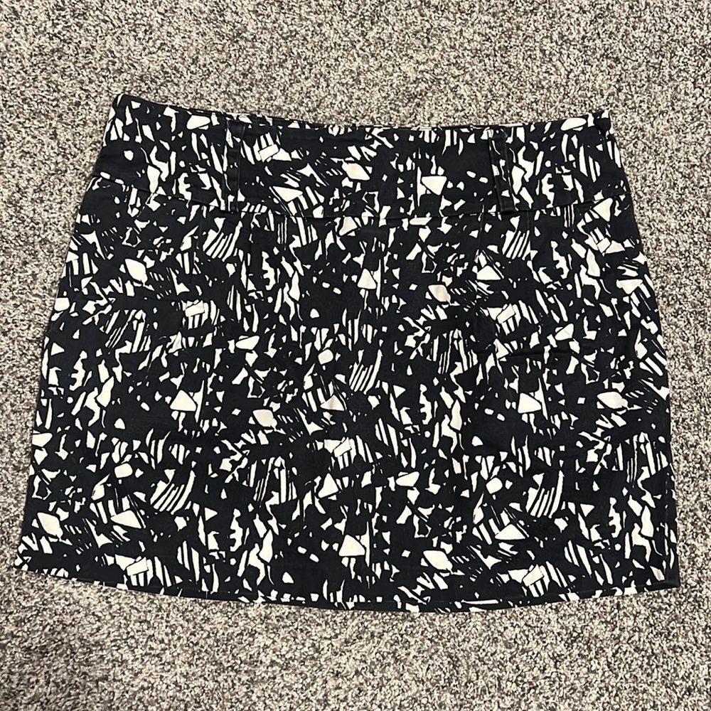 Black and white mini skirt